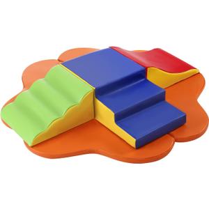 7-Piece PU Leather Baby Toddler Climbing Blocks Toy Set  Soft Foam Crawling Gym for Indoor Play, Safe & Fun Activity Blocks for Toddlers