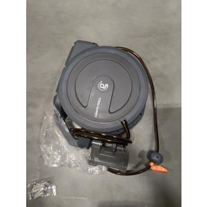 Giraffe Tools Retractable Garden Hose Reel 1/2 Inch x 130 ft, Super Heavy Duty, Any Length Lock, Slow Return System, Wall Mounted and 180 Deg Swivel Bracket