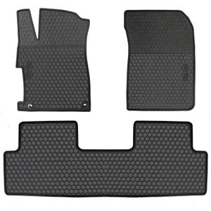 Car Floor Mat for Honda Civic 9th Generation 2012 2013 2014 2015, Custom Fit Rubber Full Black Auto Floor Liners Mat All Weather Protection Heavy Duty Odorless