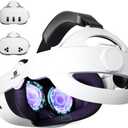 Saqico Head Strap for Meta Oculus Quest 3S/ Quest 3, Pressure-Free Elite Strap Accessories Replacement, Adjustable Headband Soft Cushion VR Headset Enhanced Comfort & Balanced Fit for Longer Immersion