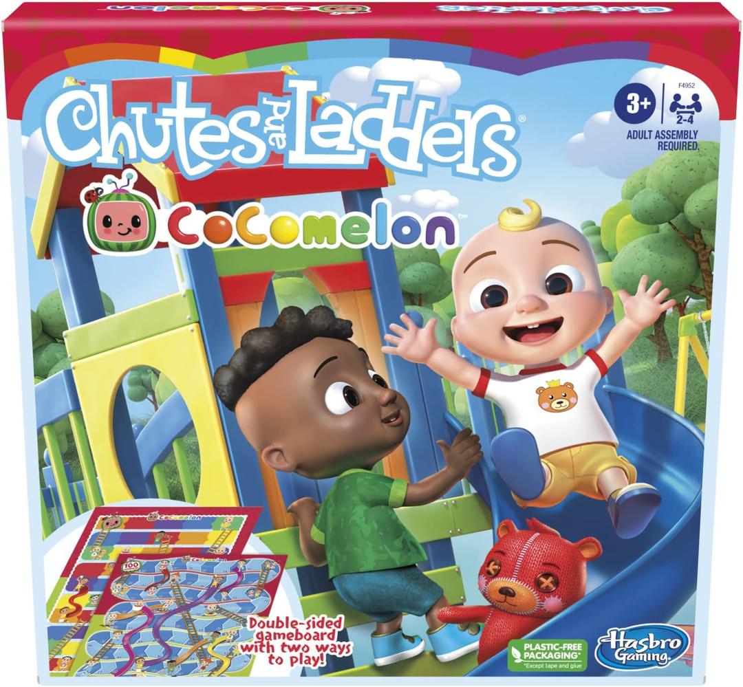 Hasbro Gaming Chutes and Ladders: CoComelon Edition Board Game for Kids | 2-4 Players | Preschool Back to School Gifts | Ages 3+