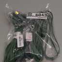 Enhon 2 Pack 15 Ft Extension Cord with 9 Outlets and On/Off Switch, Christmas Tree Light Extension Cord with Safety Fuse Male Plug for Christmas Or Holiday Lights, Xmas Village Lights (Green)