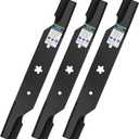 GICOOL Z254F Mower High-Lift Blades, for Hu sqvarna/Cr aftsman 54" Mower Deck Z254 YTH2454 LGT2554 LGT2654 RZ5424 YTH24V54 YTH24K54, Replace OEM 187256 187254 532187256 532187254, 3-Pack