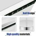 Henoyso 36 Inch Aluminum Slide Check Rack with 2 Pcs Receipt Holder Spike Desk Receipt Storage Restaurant Food Truck Ticket Holder Accessories Silver Bill Order Display Rail for Kitchen Bar(No Slot)