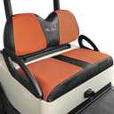 Golf Cart Seat Covers for Club Car Precedent Front Seat Covers Thicken Breathable Mesh Patchwork Vinyl Leather Fit Ordinary Cushion Seat Cover No Nails Easy to Install Black & Orange