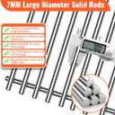 16631 Flame Tamer and 16520 Heat Plate Shield and 16516 Burners with 4Pack Cooking Grates for Bull Grill Replacement Parts Stainless Steel,for Blaze Lion Cal Flame G Series 5 Burner Grill