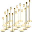 Giantree Set of 18 Decorative Taper Candle Holders, Modern Elegant Thin Metal Tall Candlestick Holders Table Centerpieces Weddings Christmas Parties Anniversaries and Home Decor
