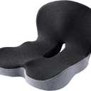 Zamerry Memory Foam Buttocks Cushion for Office Chair Truck Driver Truck Seat Cushion Ergonomic Driver Seat Cushion with Lumbar Support & Sciatica Back Pain Relief, Car Seat Cushions for Driving