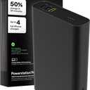 Mophie Powerstation Pro 20,000mAh Power Bank (Gen 3)  Ultra-Fast USB-C PD, 45W Output, Charges 3 Devices, Up to 4 Phone Charges, LED Indicator, Premium Anodized Aluminum Body, Black