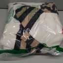 ebossy Women's Vintage Open Front Knit Striped Maxi Long Cardigan Sweater with Pockets (White, 2XL)