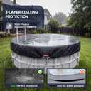 LXKCKJ 14 Ft Round Pool Cover, Solar Pool Covers for Above Ground Pools, Stock Tank Pool Cover Protector with Cover Accessories, Round Hot Tub Cover Ideal for Waterproof and Dustproof (Black)