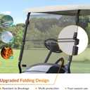 Golf Cart Windshield for Club car Precedent/ Tempo/ Onward Golf Cart, Fold Down and Anti-UV Windshield Kit, 37.5"W X 31.9"H, Tinted