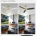 ZMISHIBO 2 Pack 52 Inch Outdoor Ceiling Fans with Remote, Gold Ceiling Fan No light with Quiet Reversible DC Motor, 6 Speeds, 3 Blade Modern Ceiling Fans for Patio Living Room Bedroom Indoor