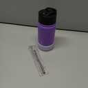 koodee Small Water Bottle for Girls -12 oz Stainless Steel Double Wall Vacuum Insulated Water Bottle for Kids School- Wide Mouth Sports Flask with Leak Proof Straw Lid (Purple)