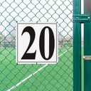 Premium Reflective Metal Number Signs 20 - Aluminum 12" X 12" Parking Spot Numbered Signs Outdoor, Large, for Floor, Dock, Court, Aisle, Field, No Fade, Rust-free, Weather-Resistant