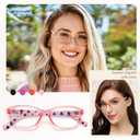EYEGUARD Polka Dots Fashion Ladies Reading Glasses 4 Pairs Spring Hinge Readers for Women