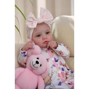 BABESIDE Reborn Baby Dolls - 20-inch Cute Soft Vinyl Realistic Baby Doll Real Life Baby Dolls with Complete Accessories Perfect for Cuddling, Playtime, and Gift Giving (Pink)