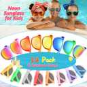 Kids Sunglasses Bulk Party Favors - 24Packs Boys Girls Sunglasses for Kids Age 3-8, Neon Sunglass with UV400 Protection, Goodie Bags Stuffers for Kid Birthday Party Supplies, End of Year Student Gifts