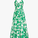 GRACE KARIN Women's 2025 Summer Maxi Dress Floral Tie Front Spaghetti Strap Casual Boho Beach Flowy Sundress with Pockets , Size L