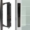 Flush Mount Non-Keyed Sliding Glass Door Handleset, 6-5/8" H.C., Fits 1" to 1-1/8" Thick Doors, Features Night Lock & Hook Latch, Non-Handed, Florida Bronze