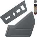 Power Seat Control Switch Housing Bezel & Seat Panel Trim | Compatible with 2009-2014 Ford F150,2010-2014 Lincoln Mark LT Truck Replacement | Front Driver Side Recliner Switch Panel (Steel Gray)