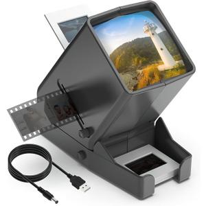 DIGITNOW 35mm Slide Viewer, 3X Magnification and Desk Top LED Lighted Illuminated Viewing and Battery Operation-for 35mm Slides & Positive Film Negatives 4AA Batteries Included