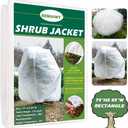 REMIAWY Plant Covers Freeze Protection Frost Blanket for Plants Tree Blanket Cover Shrub Covers Jacket with Zipper Drawstring, Frost Cover for Animal Protection (85X75 Shrub Jacket 2 oz/sq yd)
