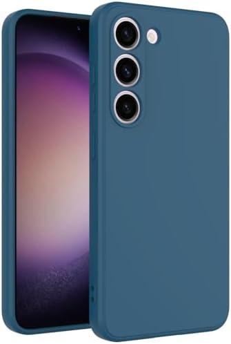 WOGROO for Samsung Galaxy S23 Case Dark Blue, Scratch Resistant with Soft Touch, Slim Thin Phone Cover for Samsung Galaxy S23, Pack of 2