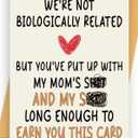 6 x Happy Fathers Day Card Gifts for Step Dad from Son Daughter, Funny Father's Day Cards Gift (Mom's Sh*t My Sh*t)
