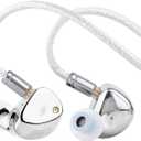 Linsoul SIMGOT ET142 in Ear Monitor, 1 Planar + 1 PZT Hybrid Driver HiFi IEM Earphone, Wired Earbuds with Replaceable Tuning Nozzles, Detachable Silver-Plated OFC Cable for Musician Audiophile