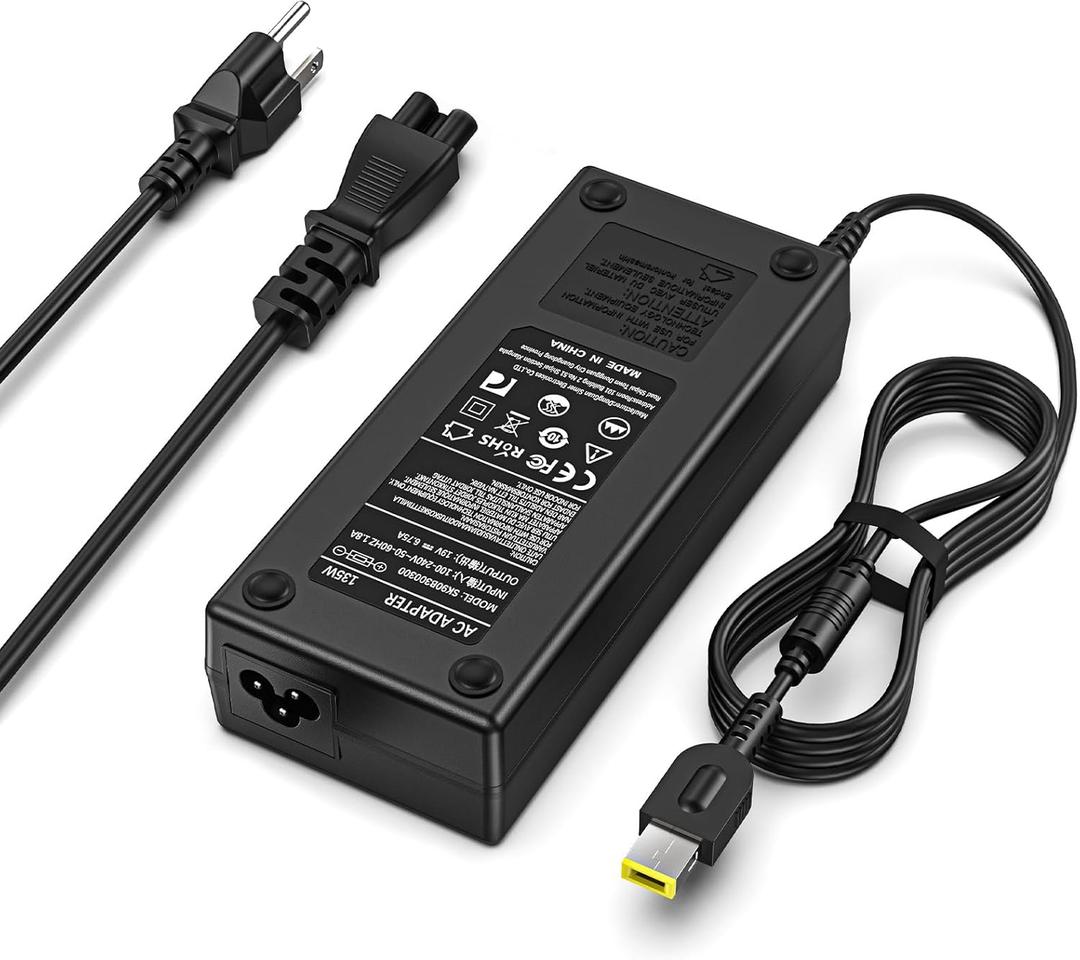 135W Laptop Charger Compatible with Lenovo Thinkpad X1 Extreme IdeaPad Y50-70 ADL135NLC3A Legion Y50 Gaming Series Yoga Series