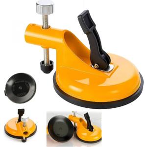 Floor Gap Fixer Tool, Adjustable Vacuum Suction Seam Countertop Leveling Alignment Clamp with Heavy-Duty Rubber Suction Cups for Installation Repair (Yellow)