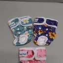 Pet Soft Washable Female Diapers (3 Pack) Female Dog Diapers, Comfort Reusable Doggy Diapers for Girl Dog in Period Heat (Cute Flower, XS) (X-Small:7''-10'')