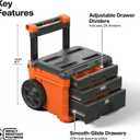 Klein Tools 54890MB MODbox Three Drawer Rolling Toolbox