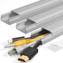 Yecaye TV Cord Hider, 42In Large Cable Hider Grey, Wire Covers for 4 Cords, Wire Hiders for TV on Wall, Cable Raceway Concealer, W1.18in H0.6in, Grey