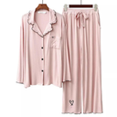 Women’s Pajama Set, Long Sleeve Sleepwear, Two-Piece Pajama Set, Plaid Sleep Pants, XL 