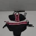 BMJL Women's Bikini Sets Triangle Sexy Swimsuit Color Block String Two Piece Bathing Suit 2025 (Small, Black)