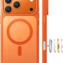 TORRAS Stronger Magnetic & Shockproof for iPhone 17 Pro Max Case, Fit for MagSafe, Military Grade Drop Protection, Camera Control, DIY Button, Slim for iPhone 17 Pro Max Case Translucent Cosmic Orange