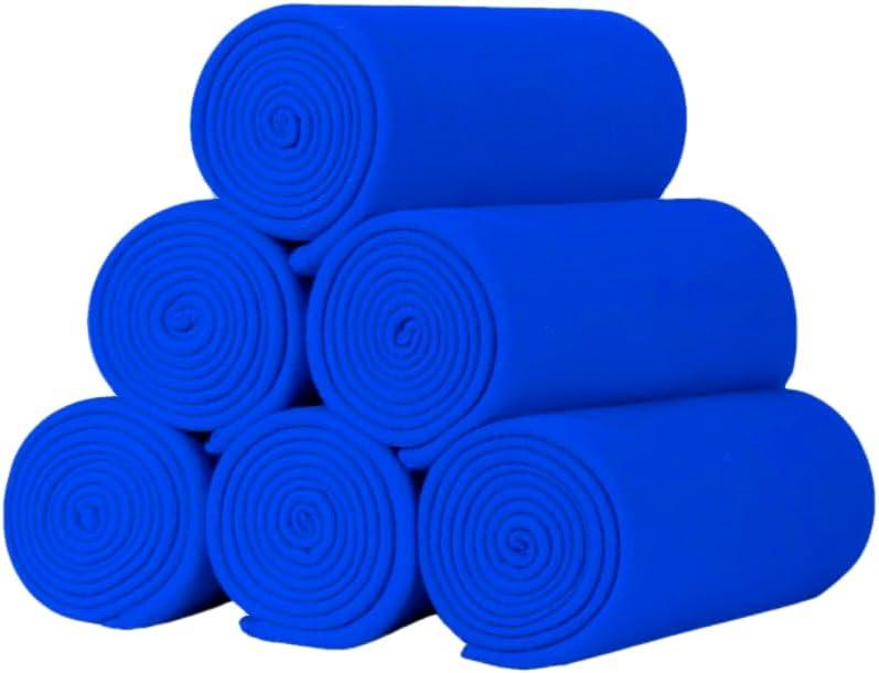 Fleece Throw Blankets Lightweight Warm Soft Cozy Pet-Friendly Bulk Fleece Throw Blanket Kids Solid for Home Bed, Sofa,Office, Gifts (Pack of 6-50 x 60 inch, Aque Blue)
