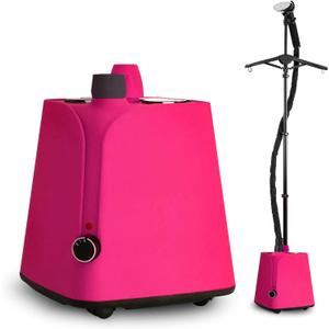 Colorful Standing Garment Steamer for Clothes, 2000W Professional Hanging Clothing Steamer with Stand, Commercial Cloth Fabric Steamers with 1.8L Water Tank for 45min Steaming, Cherry