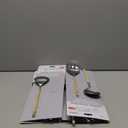 Tabletops Gallery Coastal Collection Rattan And Metal Salad Servers 2 Piece, 4 Pack