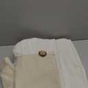 Awellife Farmhouse Cream Shower Curtain Button Linen Textured Woven Fabric,Country Style 72" W x 72" L