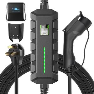Morec Level 2 EV Charger, 220V-240V 30A 7.2KW Home Charging Station, ETL Certified, Plug-in NEMA 10-30, Portable EV Charger with 25FT Cable for SAE J1772 Cars