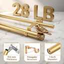 Double Curtain Rod Gold for Large Window 68-140 In, Decorative Bird Finials