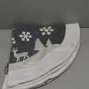 Christmas Tree Skirt, Fur Rustic White Xmas Tree Skirt,Snowy Christmas Trees Mat Decorations Indoors,Deer and Snowflake Pattern (36 inches, Two Deers)