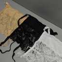 3Pcs Lady Lace Wearable Mock Camisole Bra Insert Overlay Modesty Panel Vest.