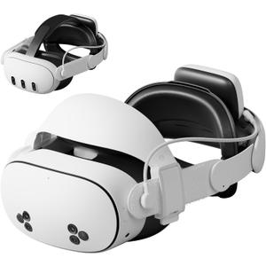 Aubika New 2 in 1 Halo & Elite Mode VR Head Strap, Compatible with Meta Quest 3/3S, 10000mAh Hot-swappable Battery & 20W Fast Charging, Hybrid Battery Strap Accessories for VR Gaming & Movie Watching