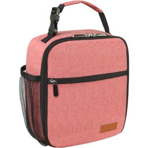 Femuar Lunch Box for Men Women Adults Small Lunch Bag for Office Work Picnic - Reusable Portable Lunchbox, Pink