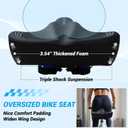 2026 New Ultra-Wide Oversized Bike Seat Cushion for Men & Women, Comfort Memory Foam Bicycle Saddle, Waterproof Universal Bike Seat for Peloton Exercise Road Mountain Cruiser Electric City Bikes