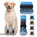 KOOLTAIL Dog Socks Shoes for Hot Pavement to Prevent Licking Paws, Winter Dog Boots&Paw Protector for Hardwood Floors Anti Slip,Traction Control Grip Booties for Dogs,Blue XL